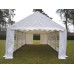 GAZEBO 10x4 ZINCATO PVC IMPERMEABILE - SERIE RINFORZATA COMPLETO - BIANCO